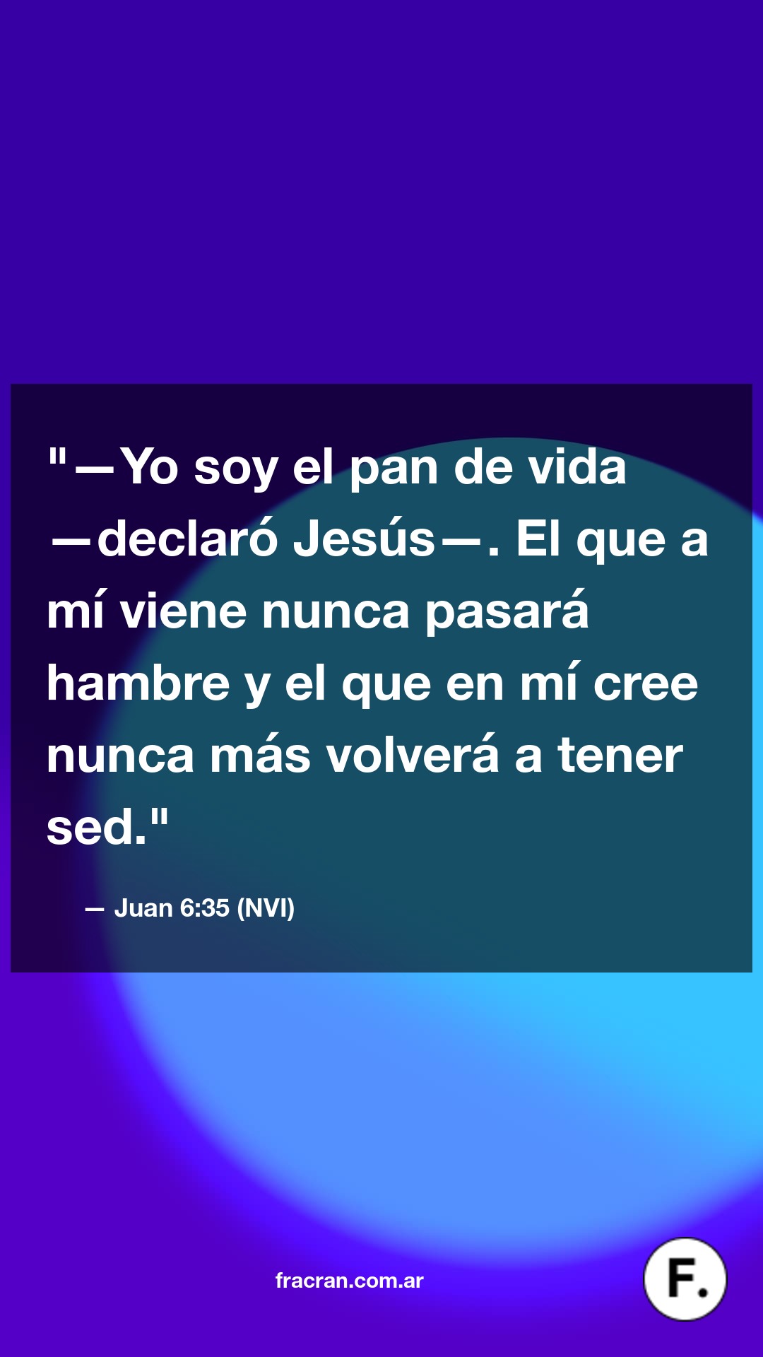 Versículo del Día: Juan 6:35