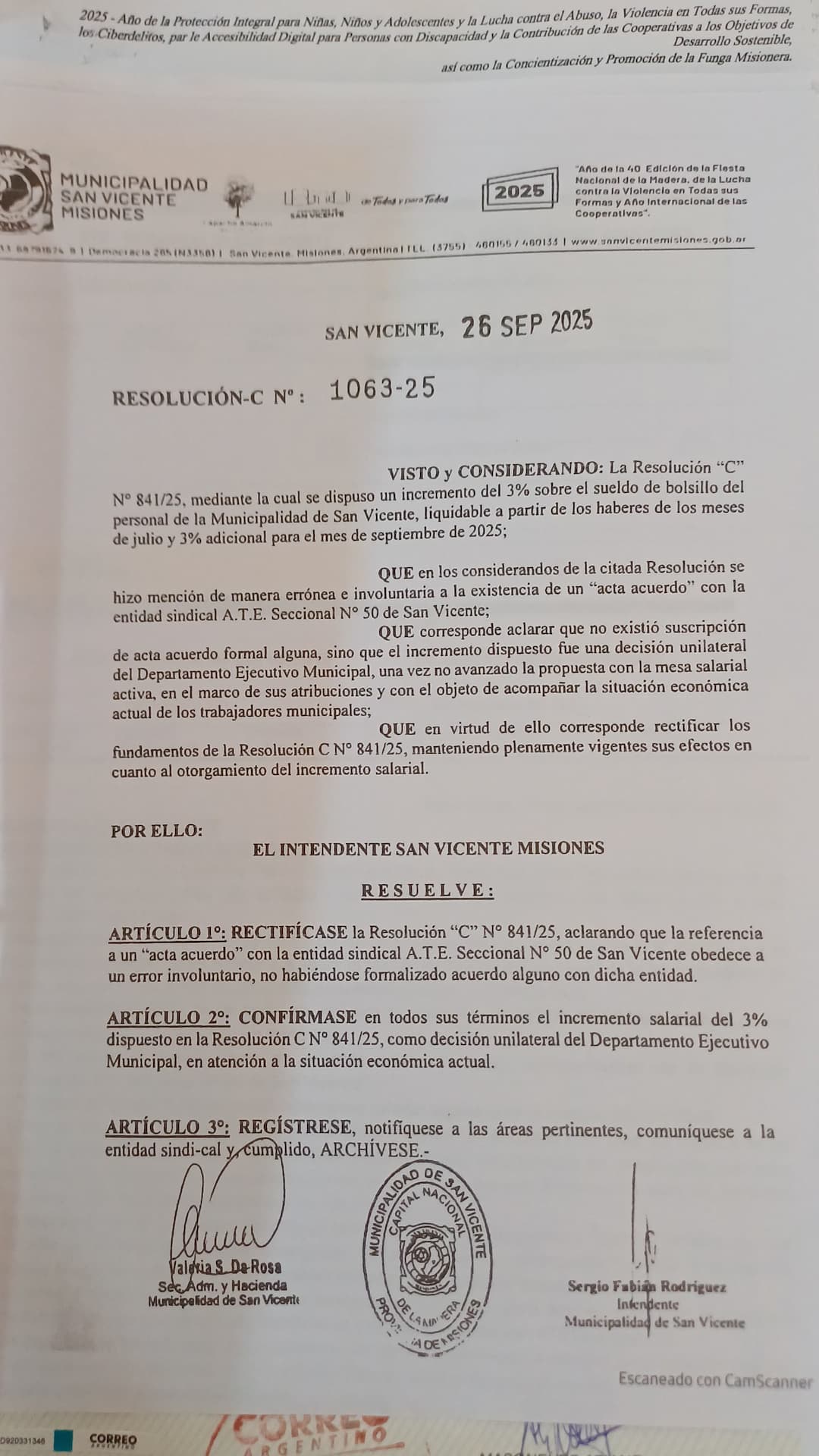 Resolución C Nro 1063-25