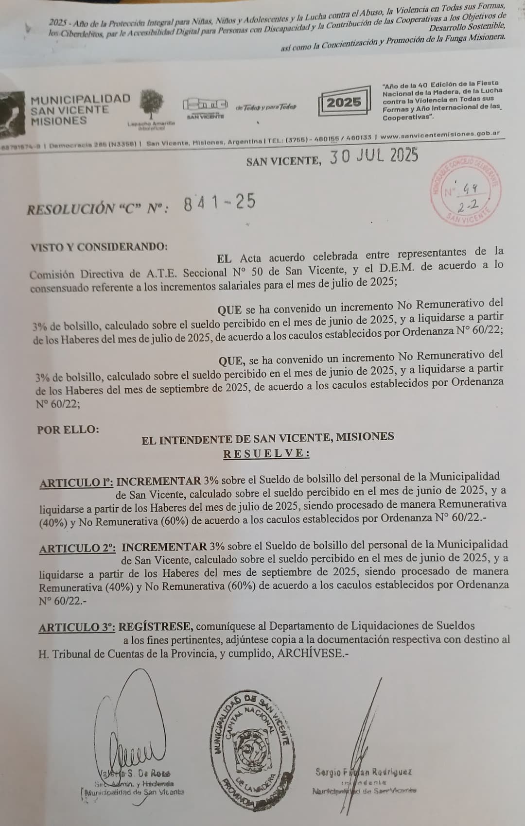 Resolución C Nro 841-25