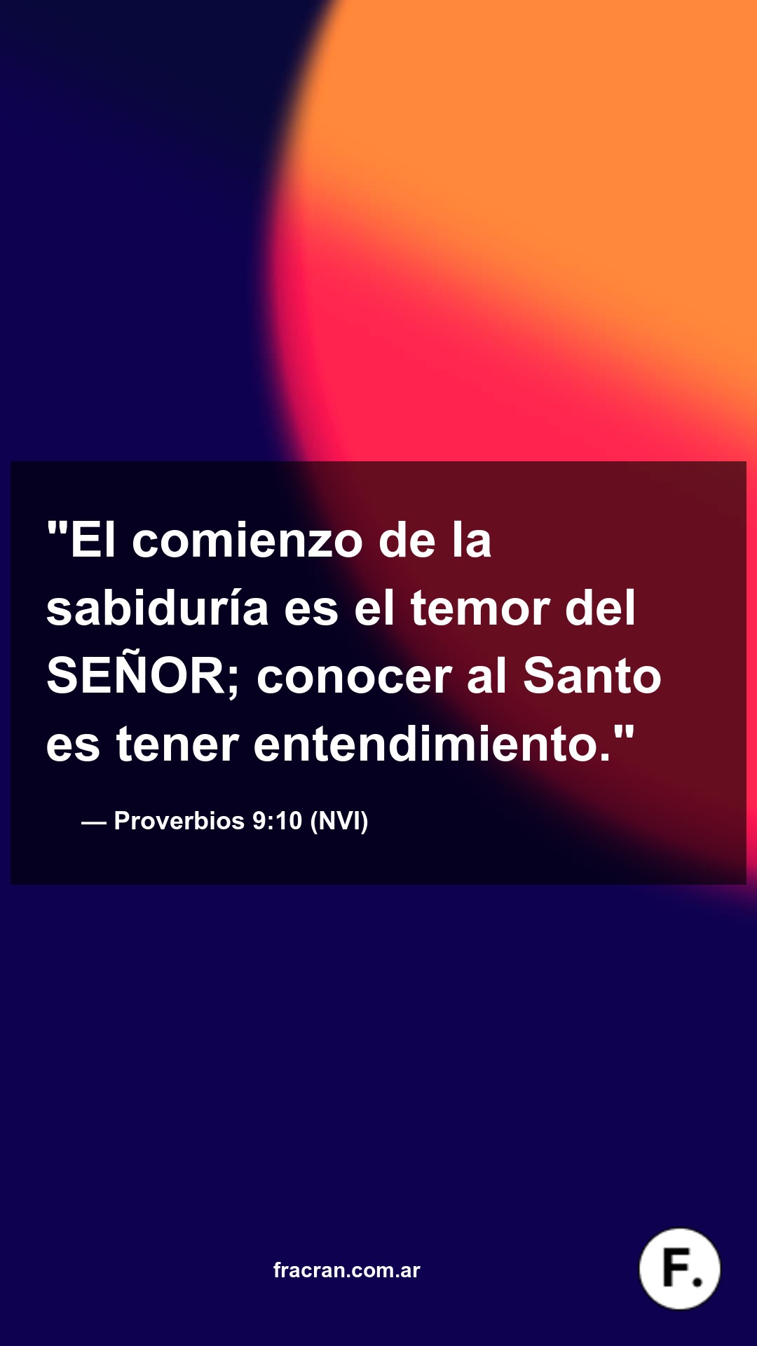 Versículo del día: Proverbios 9:10