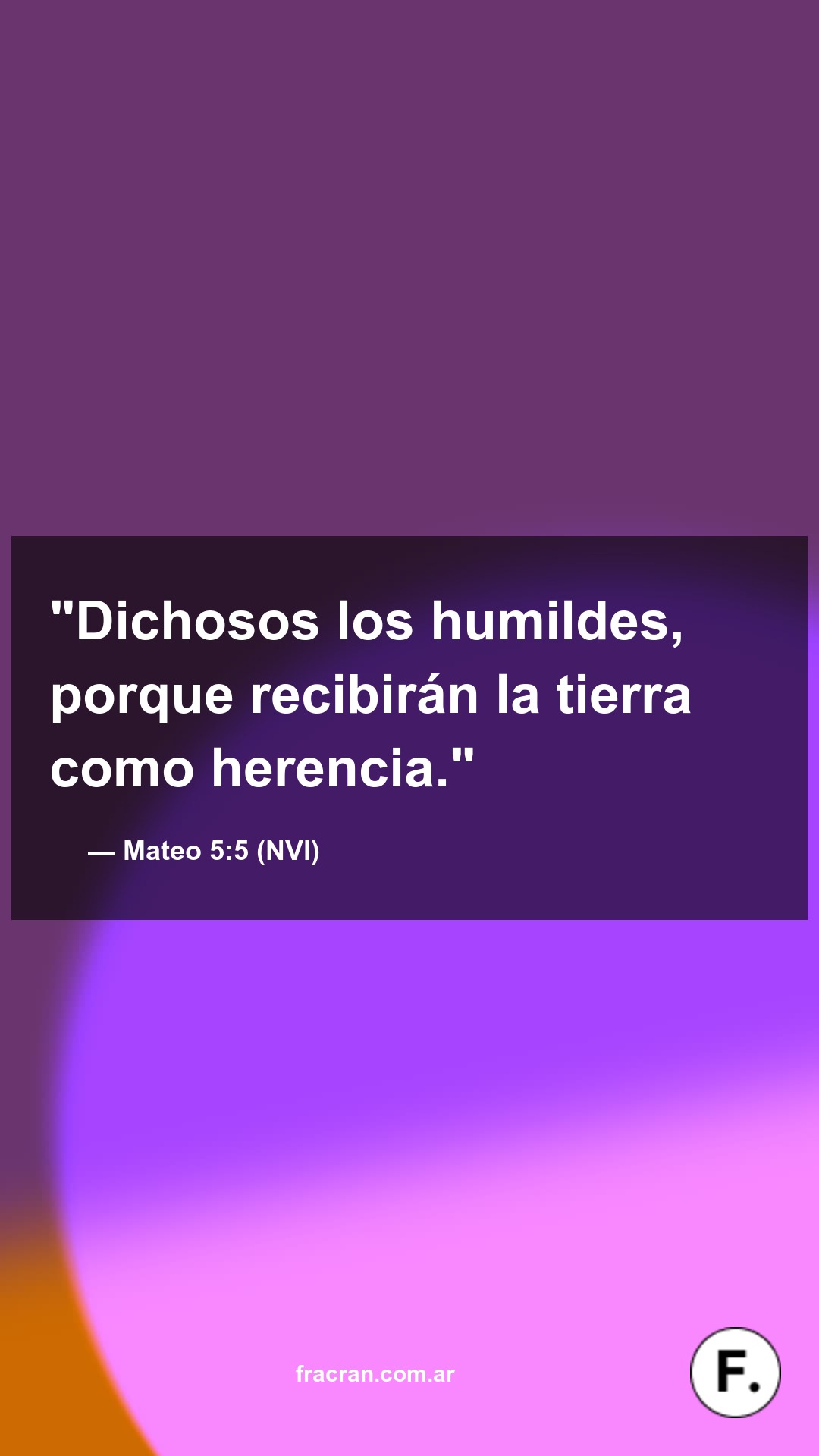Versículo del día: Mateo 5:5
