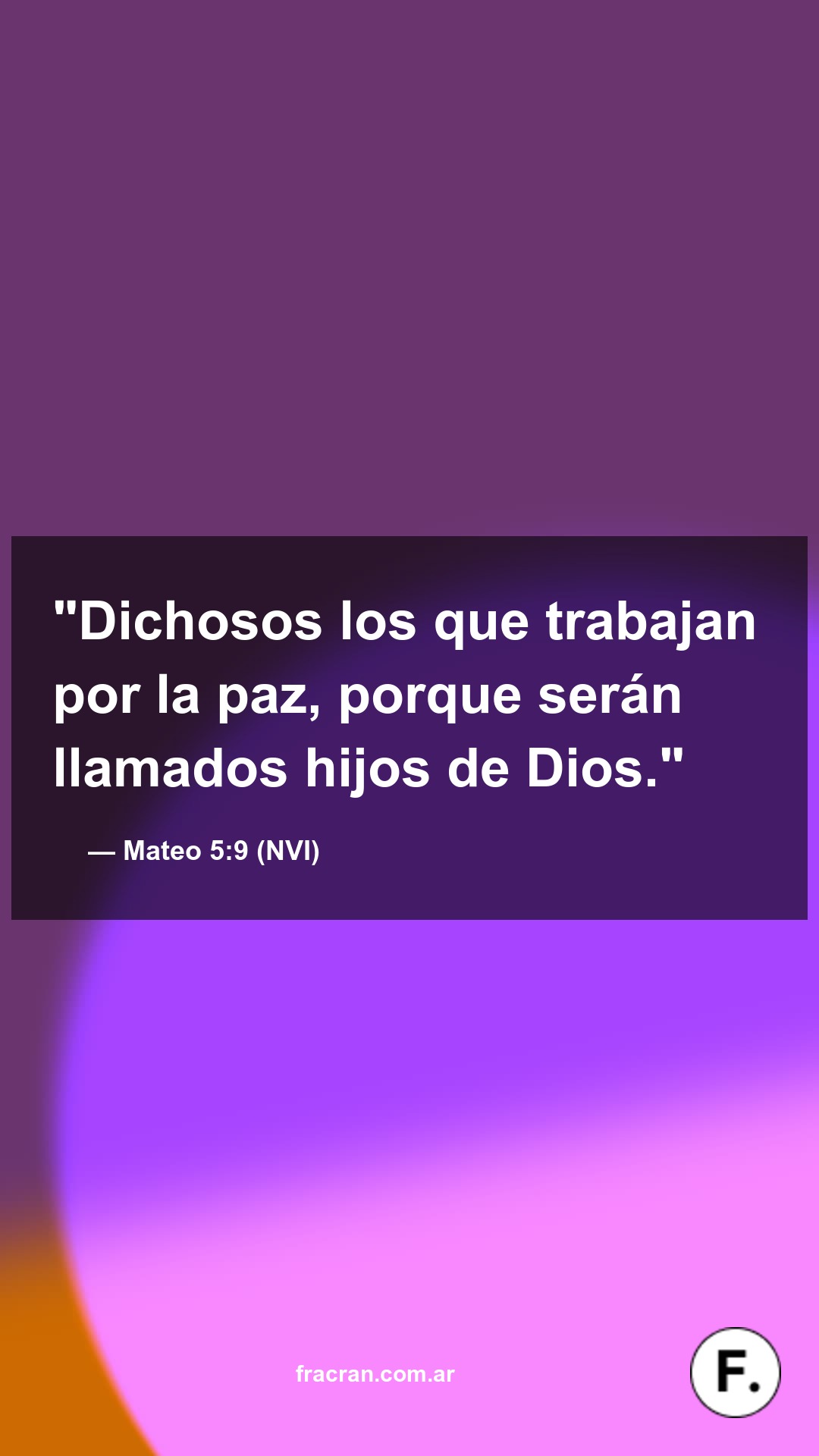 Versículo del día: Mateo 5:9