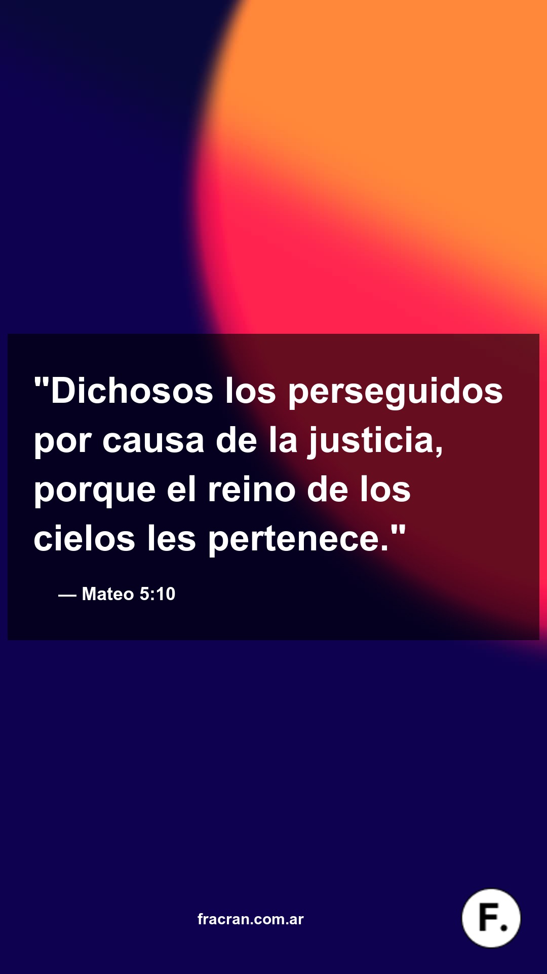 Versículo del día: Mateo 5:10