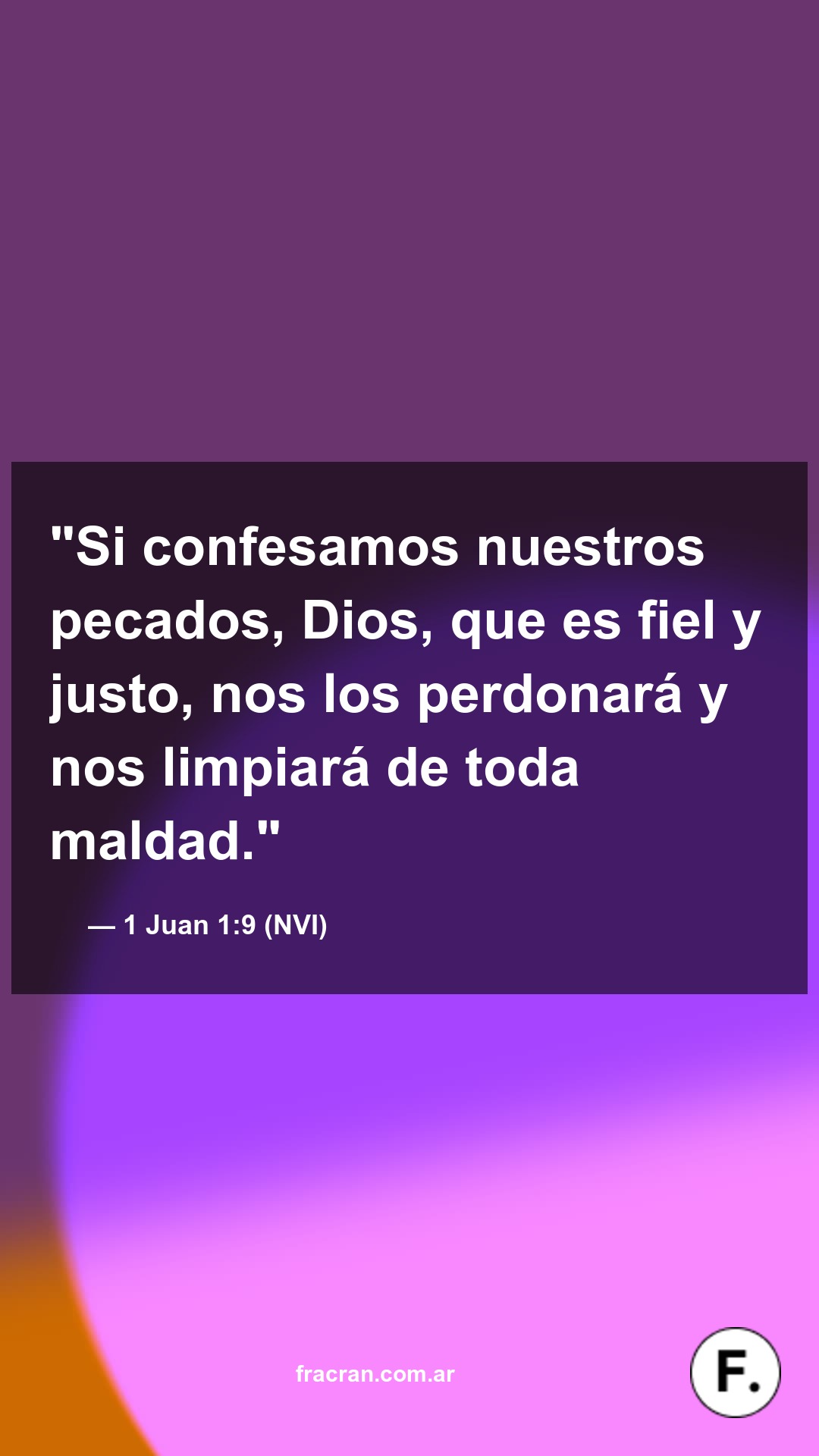 Versículo del día: 1 Juan 1:9