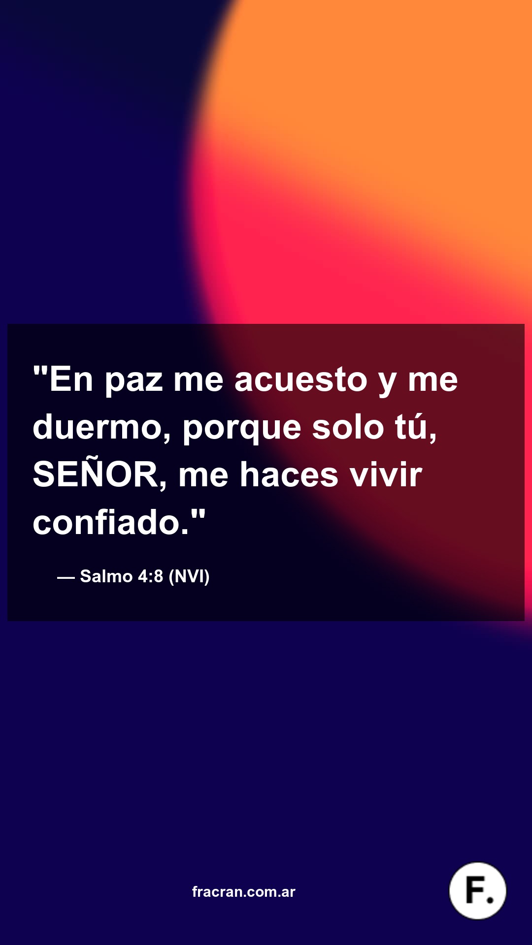 Versículo del día: Salmo 4:8