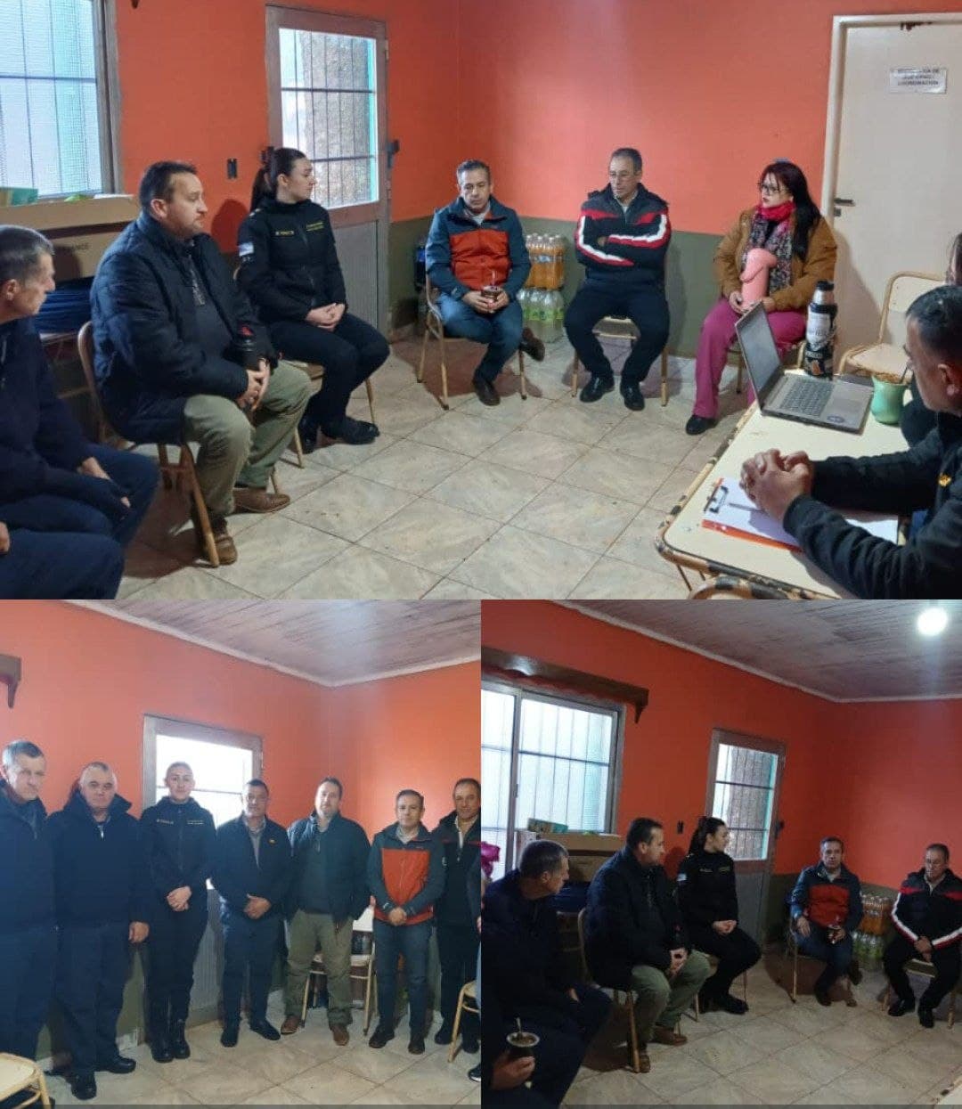 Autoridades municipales, salud, bomberos, policía y referentes comunitarios durante la reunión en la que se conformó la primera Comisión de Acción Rápida de Fracrán. (Foto: Municipalidad de Fracrán)