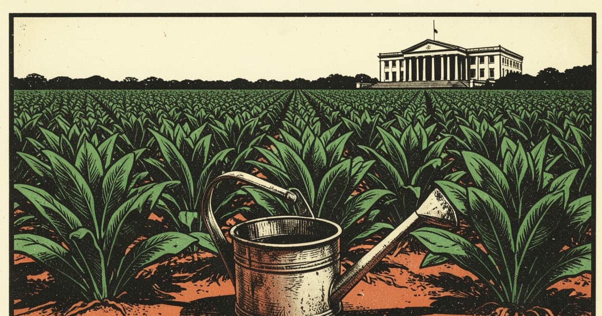 Ilustración editorial de portada sobre Misiones derogó por ley la prohibición del glifosato
