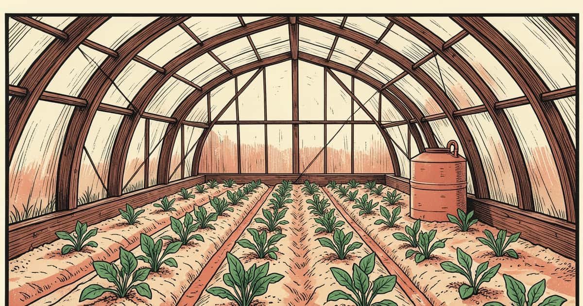 Ilustración editorial de portada sobre Eldorado prueba cultivos en arena ante cortes de energía