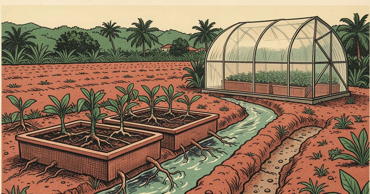 Ilustración editorial de portada sobre Misiones: la cumbre del agro dejó compromisos sin plazos