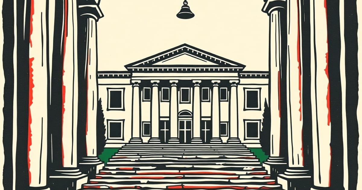 Ilustración editorial de portada sobre Misiones: la Legislatura frenó pedido de informes de LLA
