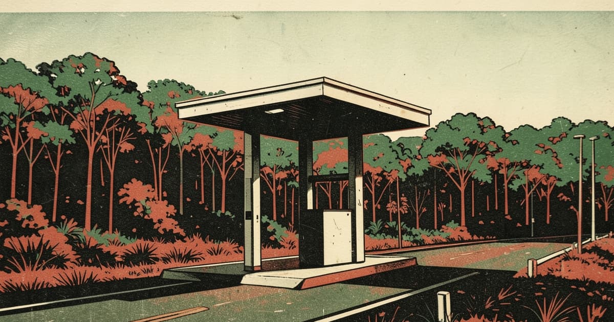 Ilustración editorial de portada sobre Ruta 12: el peaje arrancó más bajo que lo licitado