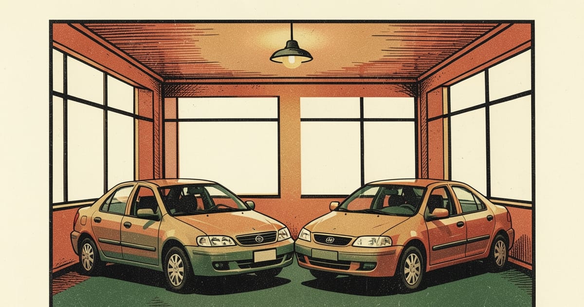 Ilustración editorial de portada sobre Misiones: patentamientos caen el doble que el país