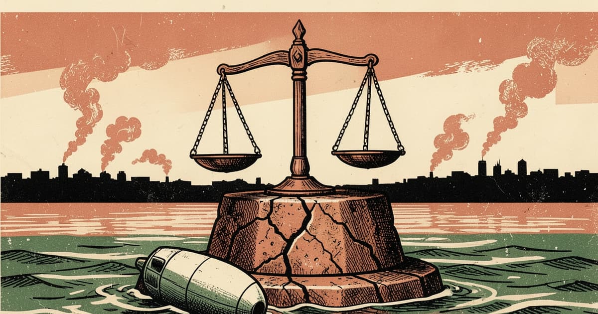 Ilustración editorial de portada sobre Resumen Mundo 8/10: la violencia llega, la justicia tarda