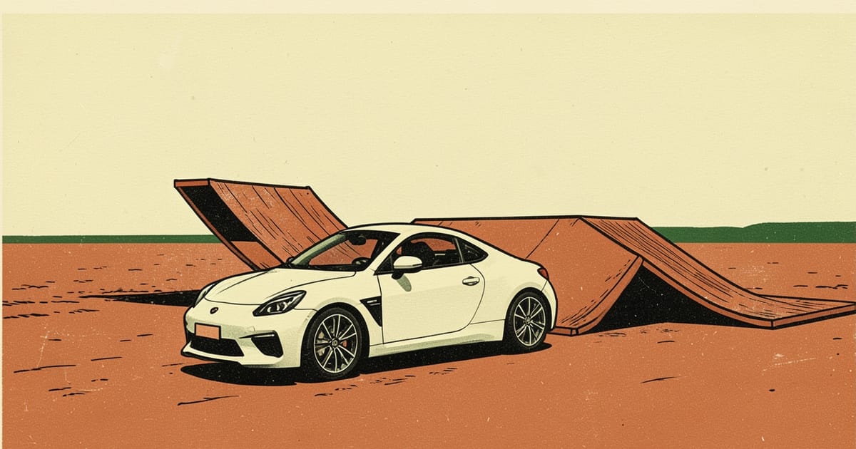 Ilustración editorial de portada sobre Tesla mostró su auto volador: qué falta para usarlo