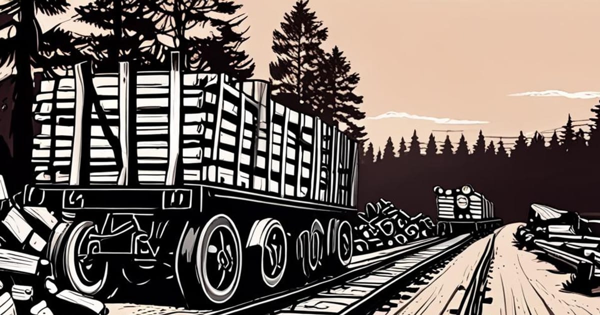 Ilustración editorial de portada sobre Urquiza: Misiones pide un tren conectado a la producción