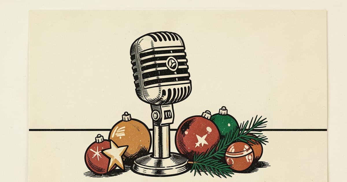 Ilustración editorial de portada sobre Capioví: la Navidad también se conserva en la radio