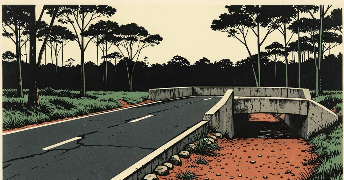 Ilustración editorial de portada sobre Ruta 212: el bacheo no habilita el desvío para cargas